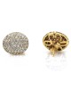 Diamond Pave Oval Earrings in Gold
